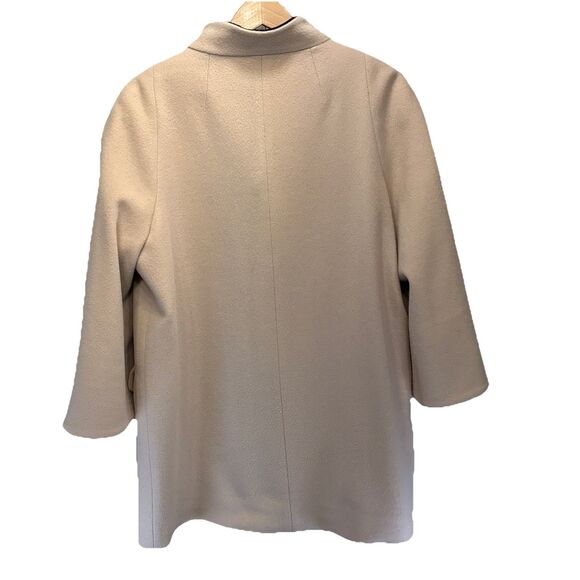 Fleurette Loro Piana Italian Wool USA Mid Length Coat 16 asymmetrical Zip Lined - Picture 3 of 16